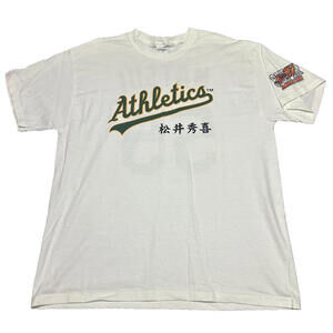 Hideki Matsui Japanese Kanji Oakland Athletics #55 XL T Shirt Las Vegas MLB